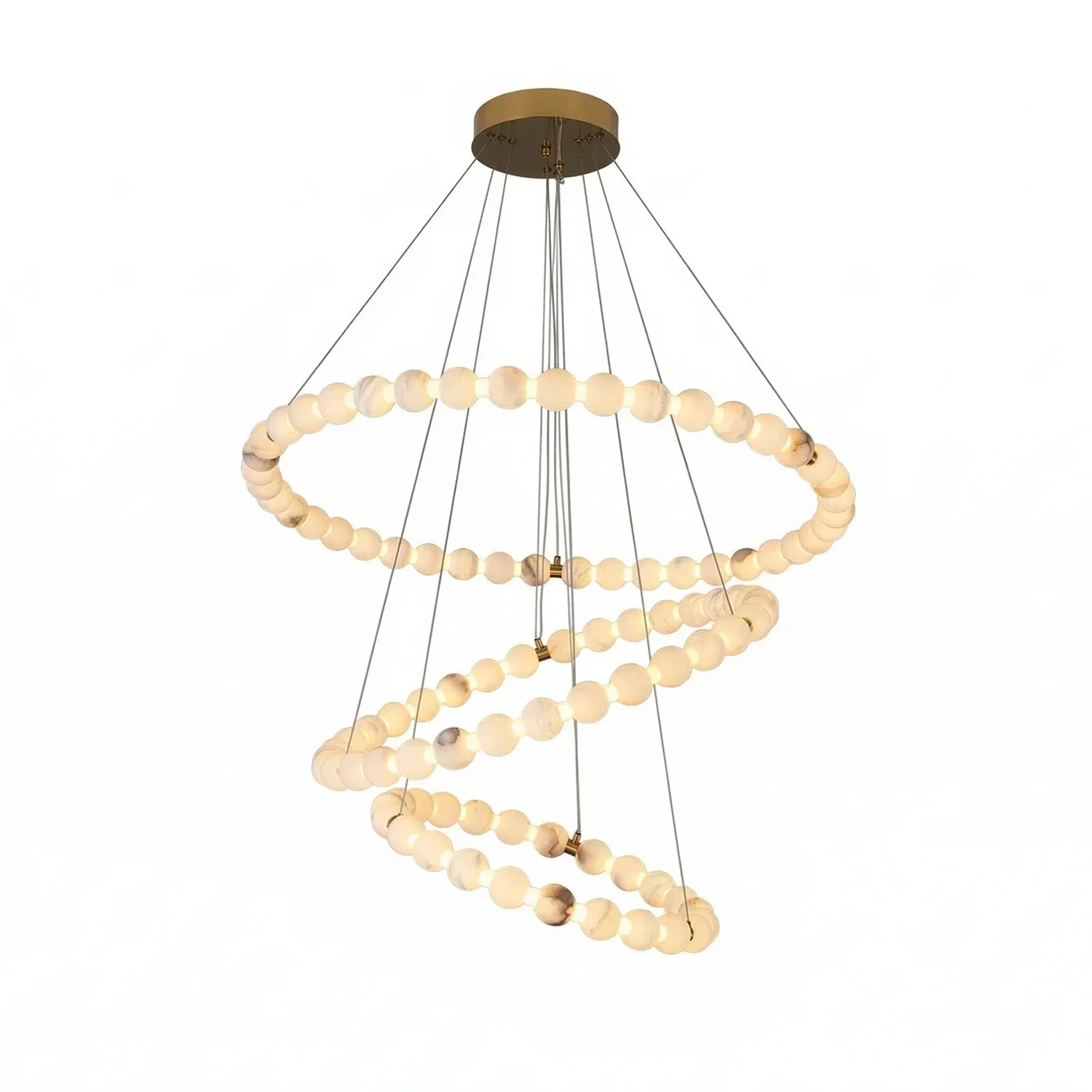 Aura Alabaster Orb Chandelier