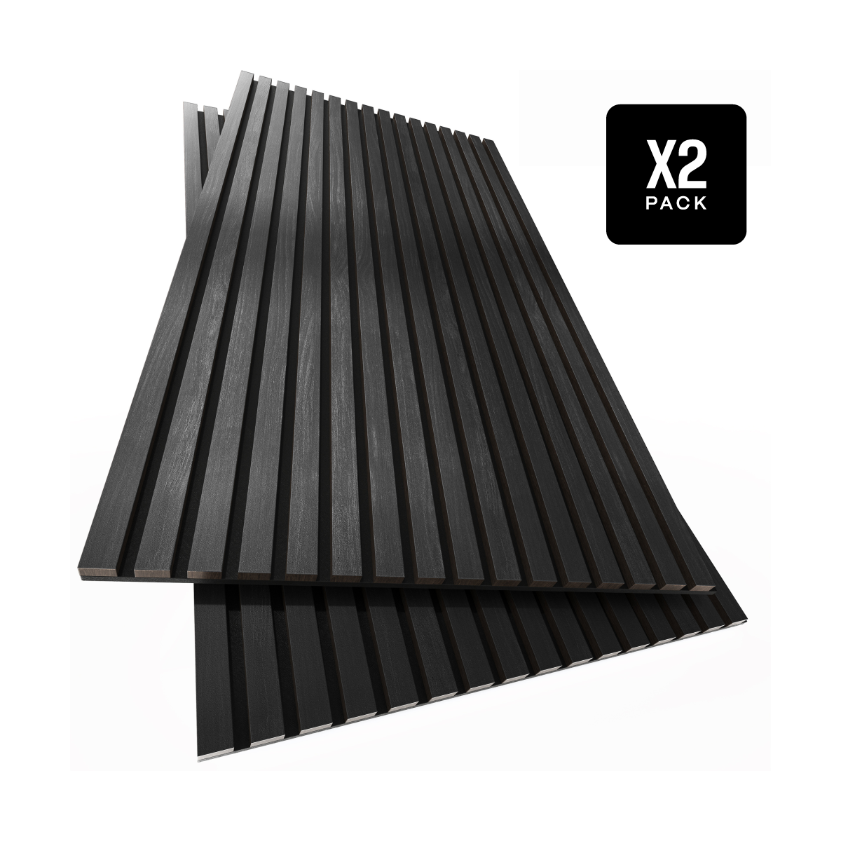Acoustic Slat Panels: Natural Walnut / [2pcs] 94.5" x 12.6"