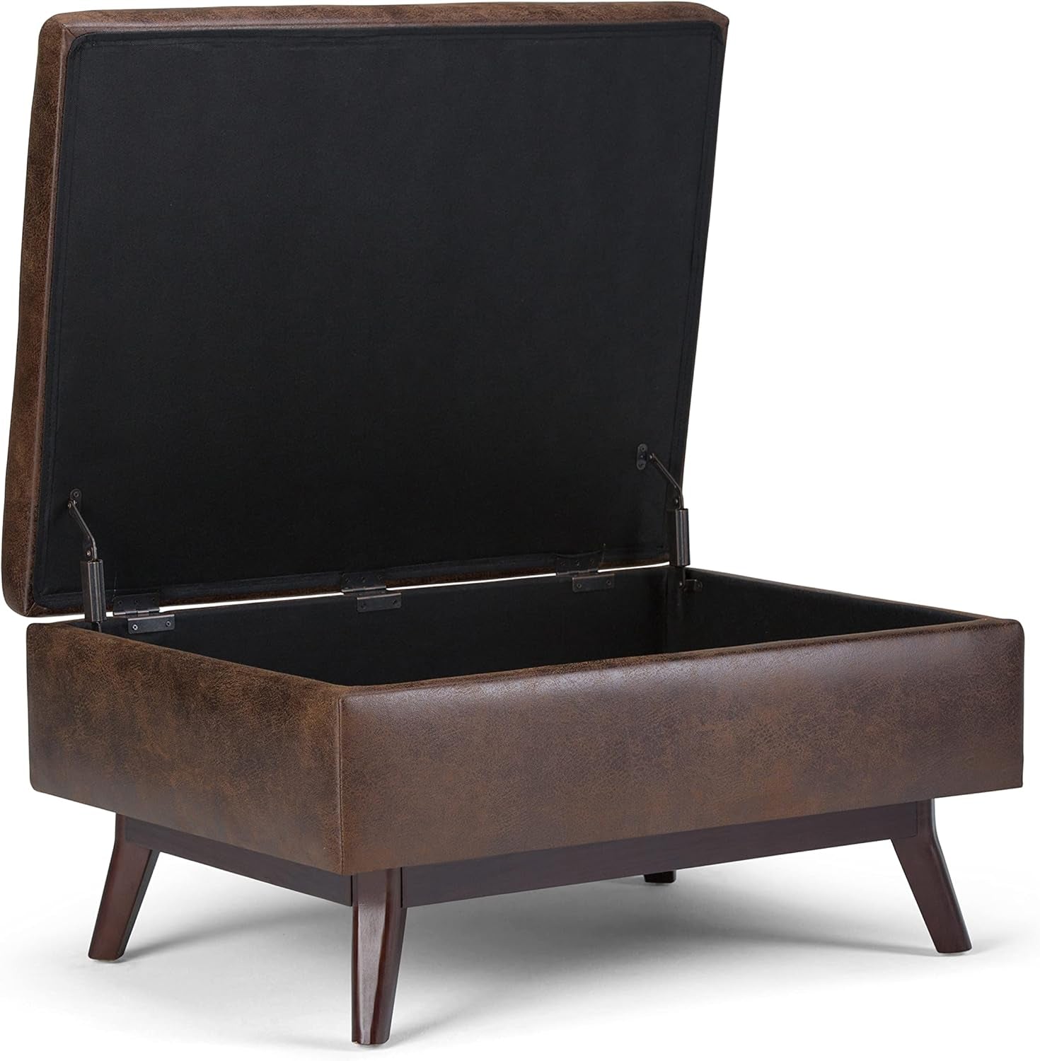 Owen 34 Distressed Chestnut Brown Coffee Table Ottoman