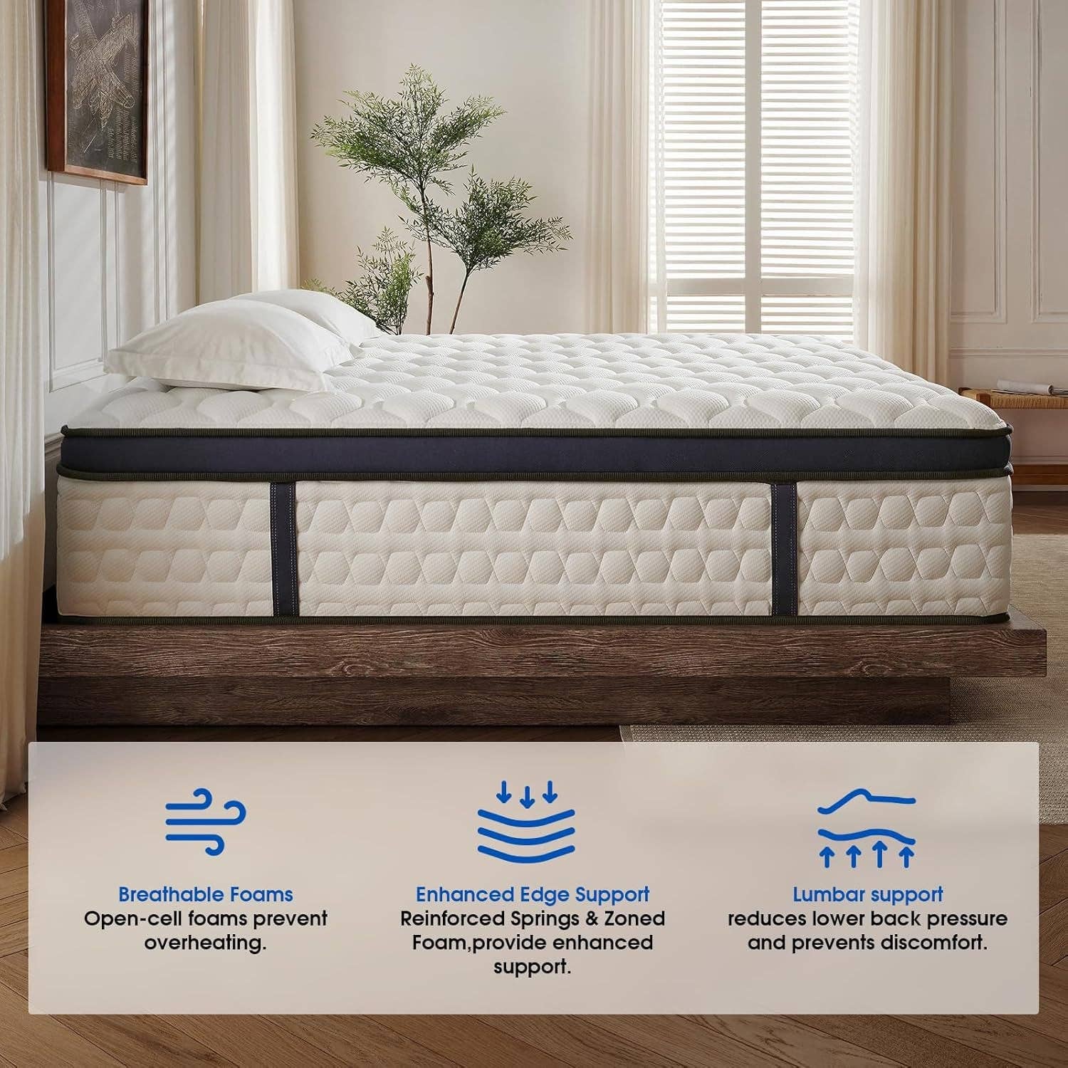 King Size Hybrid Mattress Gel Memory Foam Pocket Springs: King / 12 Inch Firm