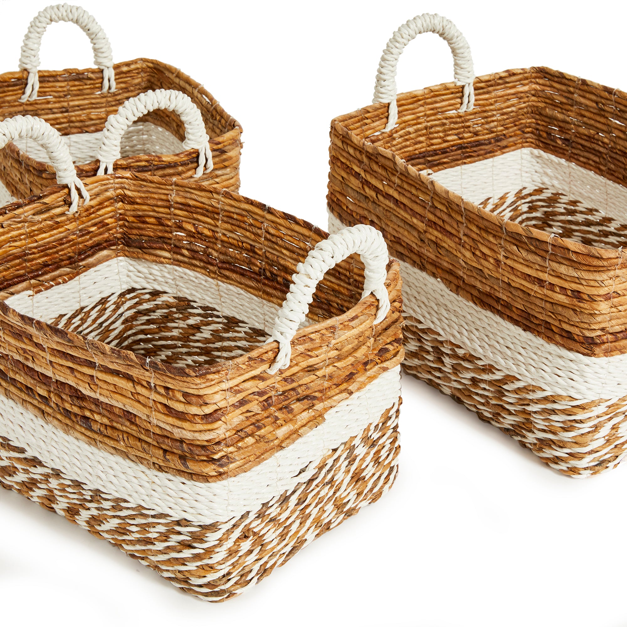 KEY LARGO RECTANGULAR BASKETS, SET OF 3