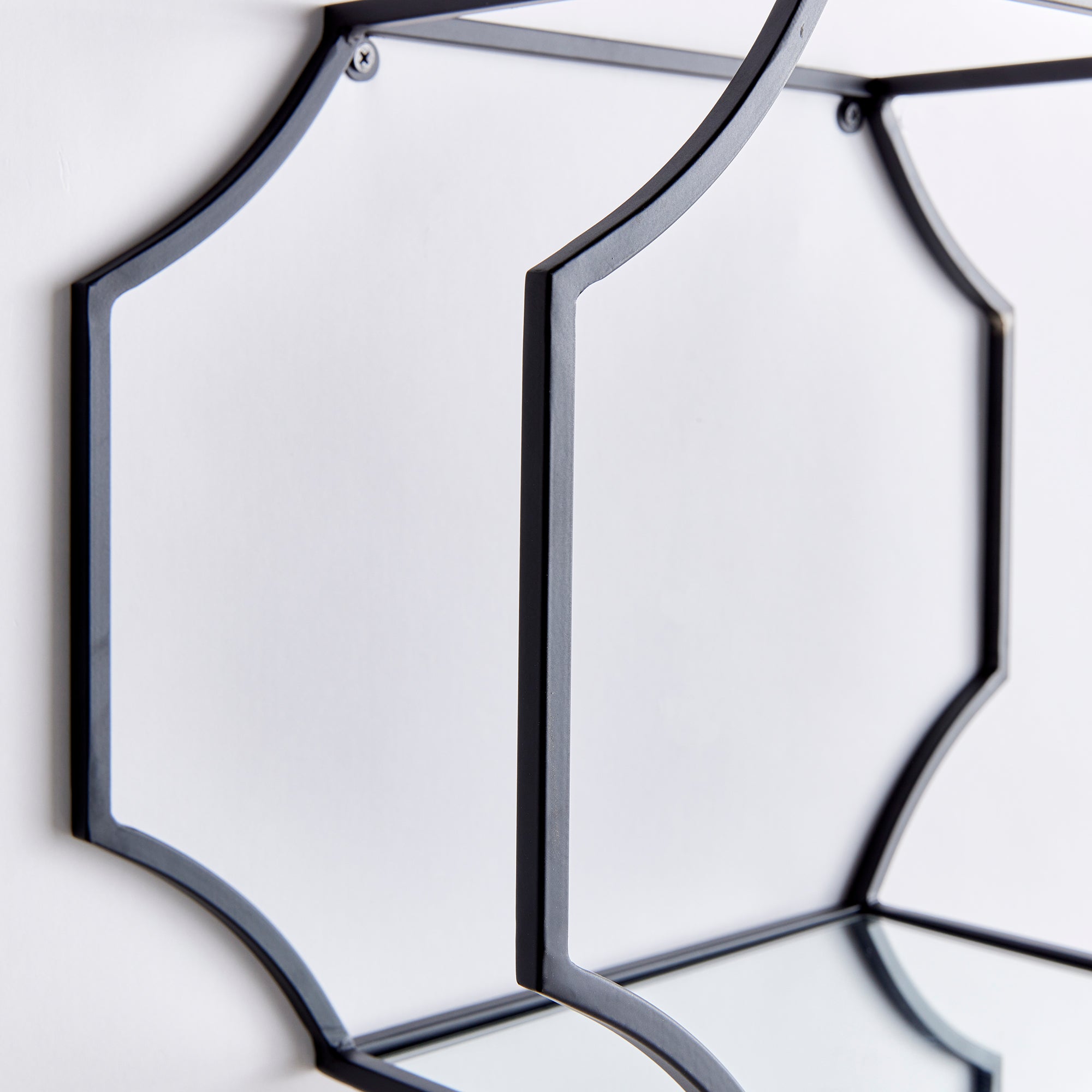 Hudson Mirrored Wall Shelves St/3