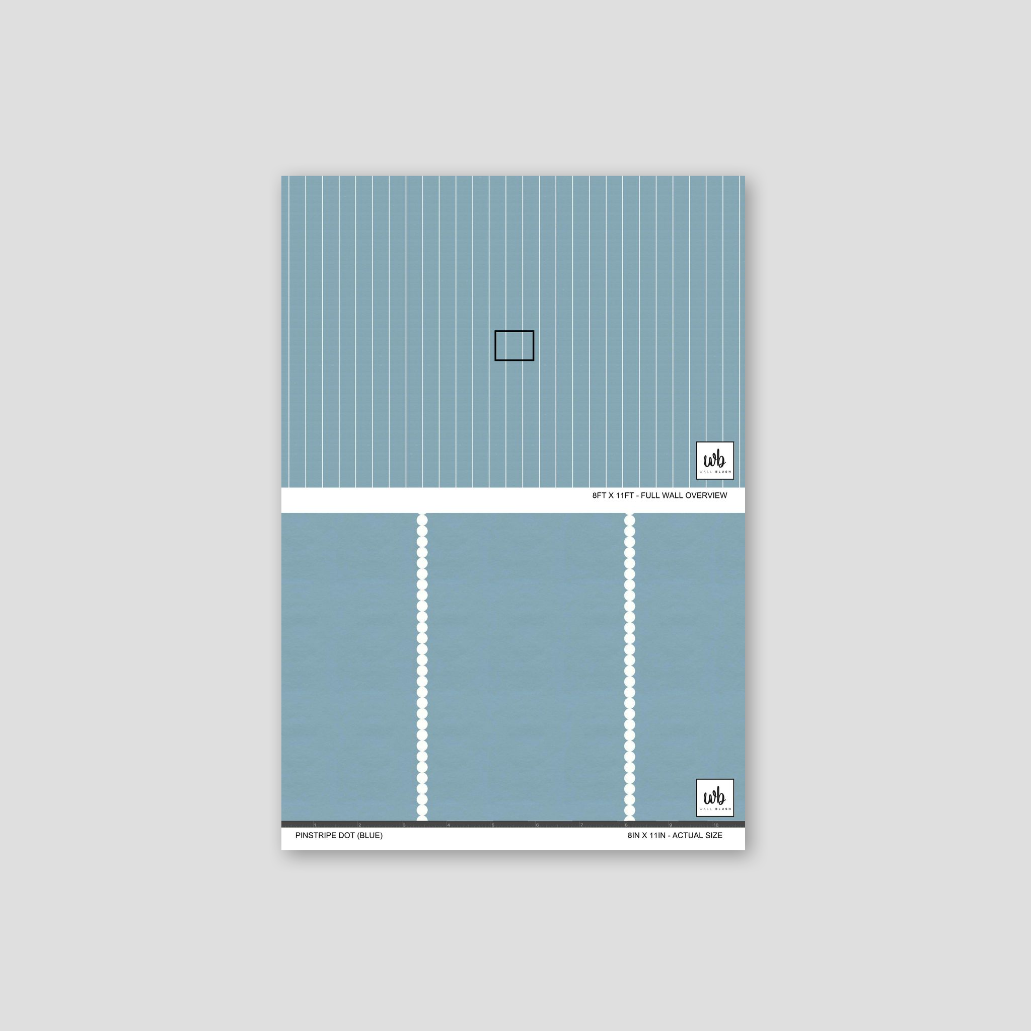 Pinstripe Dot (Blue) Wallpaper