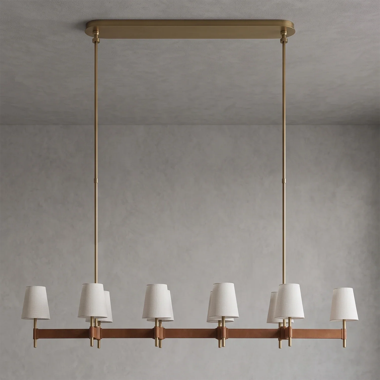 Bramley Leather & Copper Chandelier