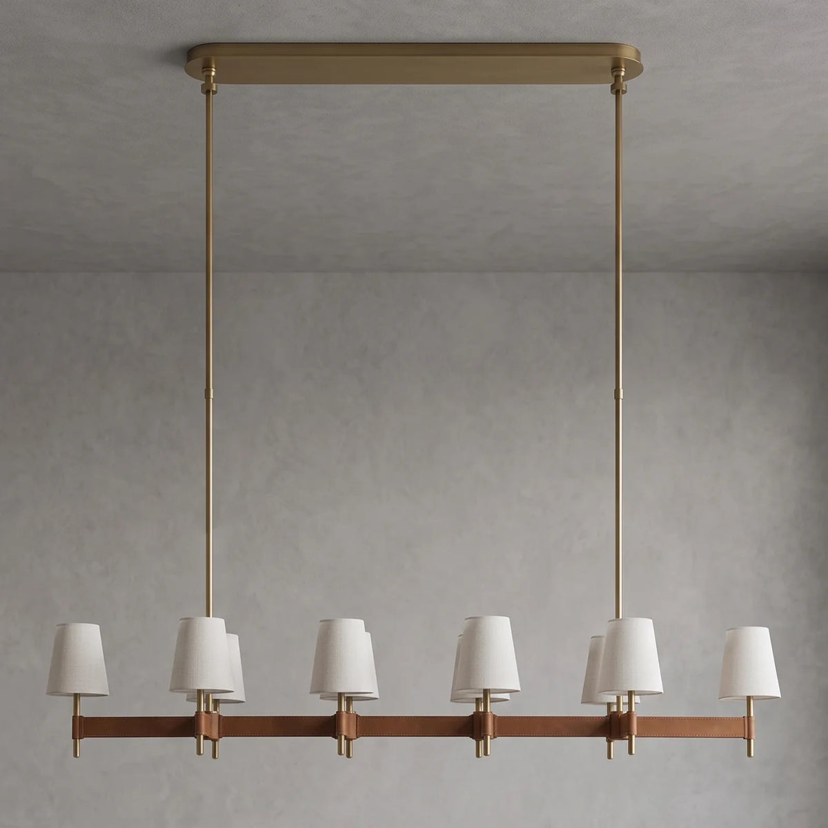 Bramley Leather & Copper Chandelier