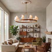Bramley Leather & Copper Chandelier