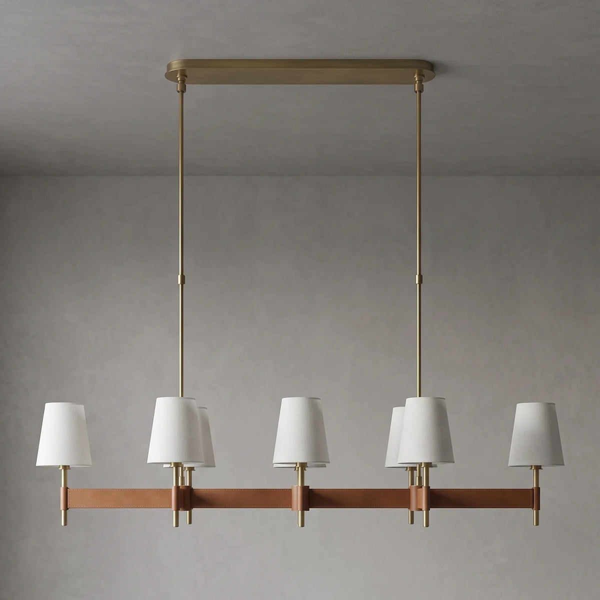 Bramley Leather & Copper Chandelier