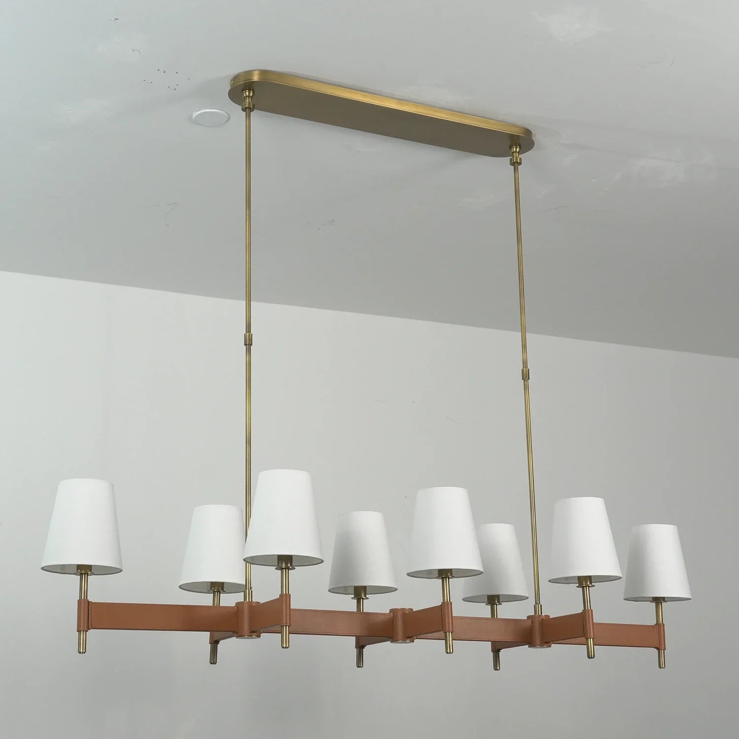 Bramley Leather & Copper Chandelier