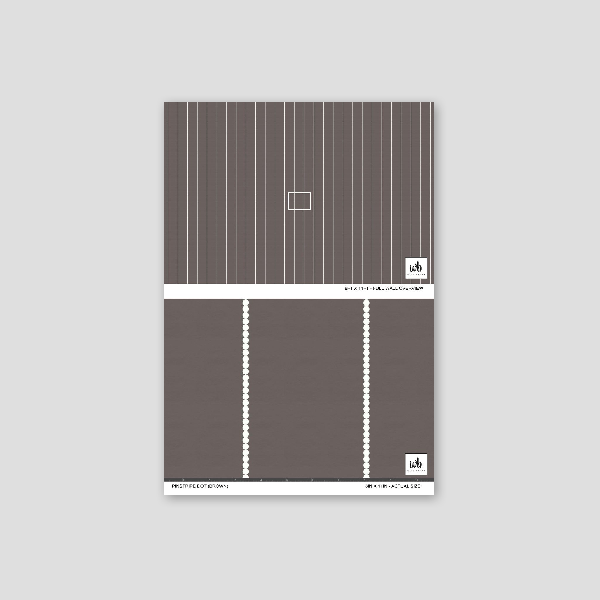 Pinstripe Dot (Brown) Wallpaper