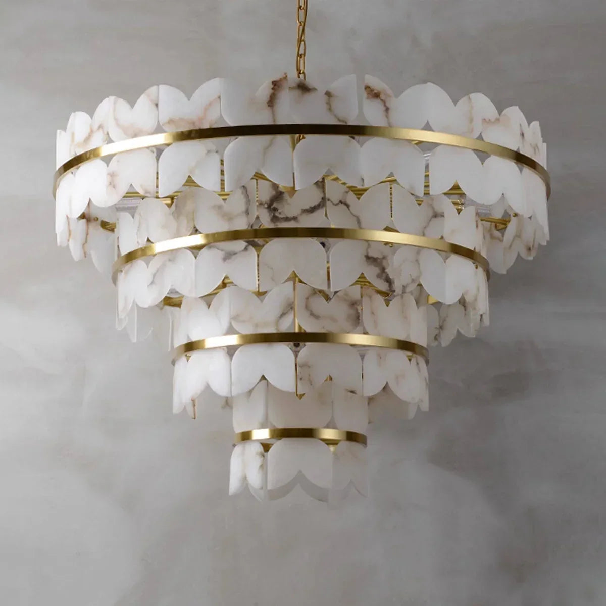 Butterfly Alabaster Round Chandelier