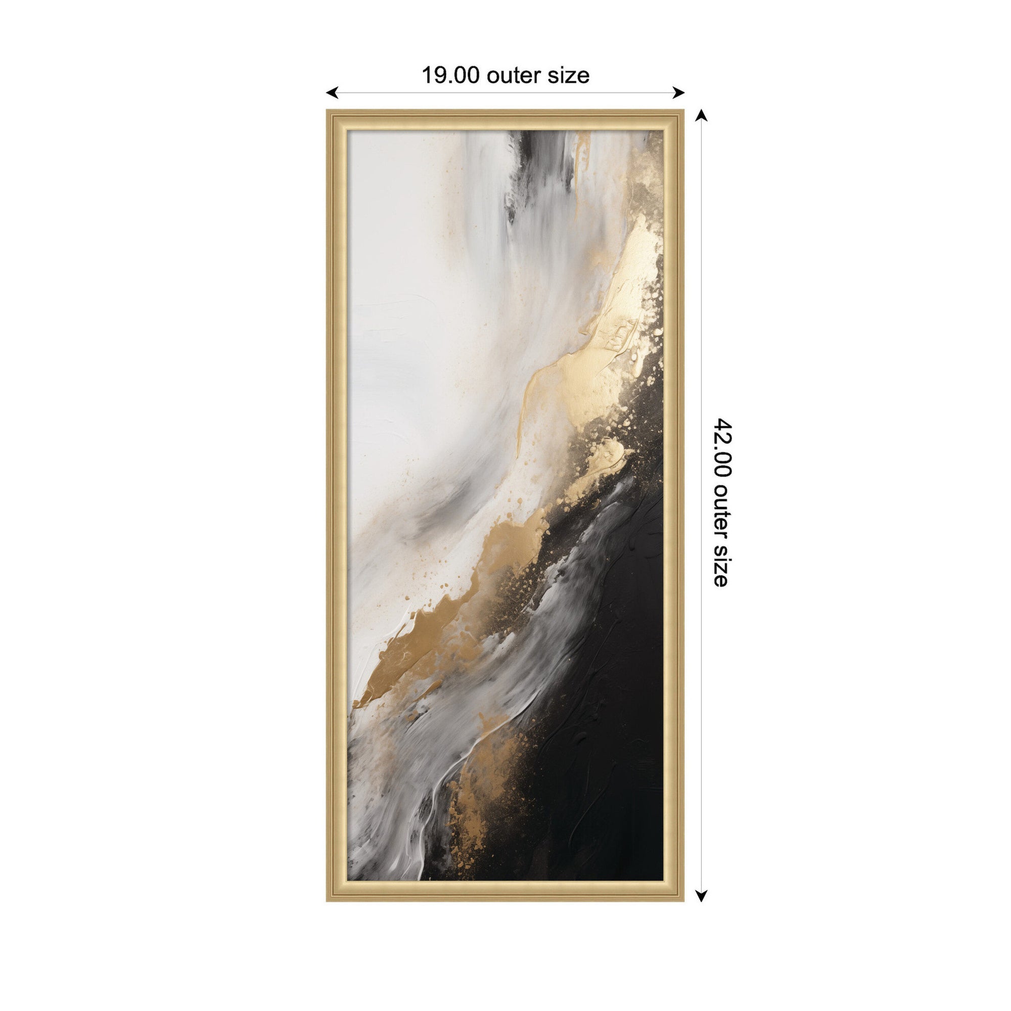 Luxe Drift Modern Glamour Abstract by The Creative Bunch Studio Framed Wall Art Print