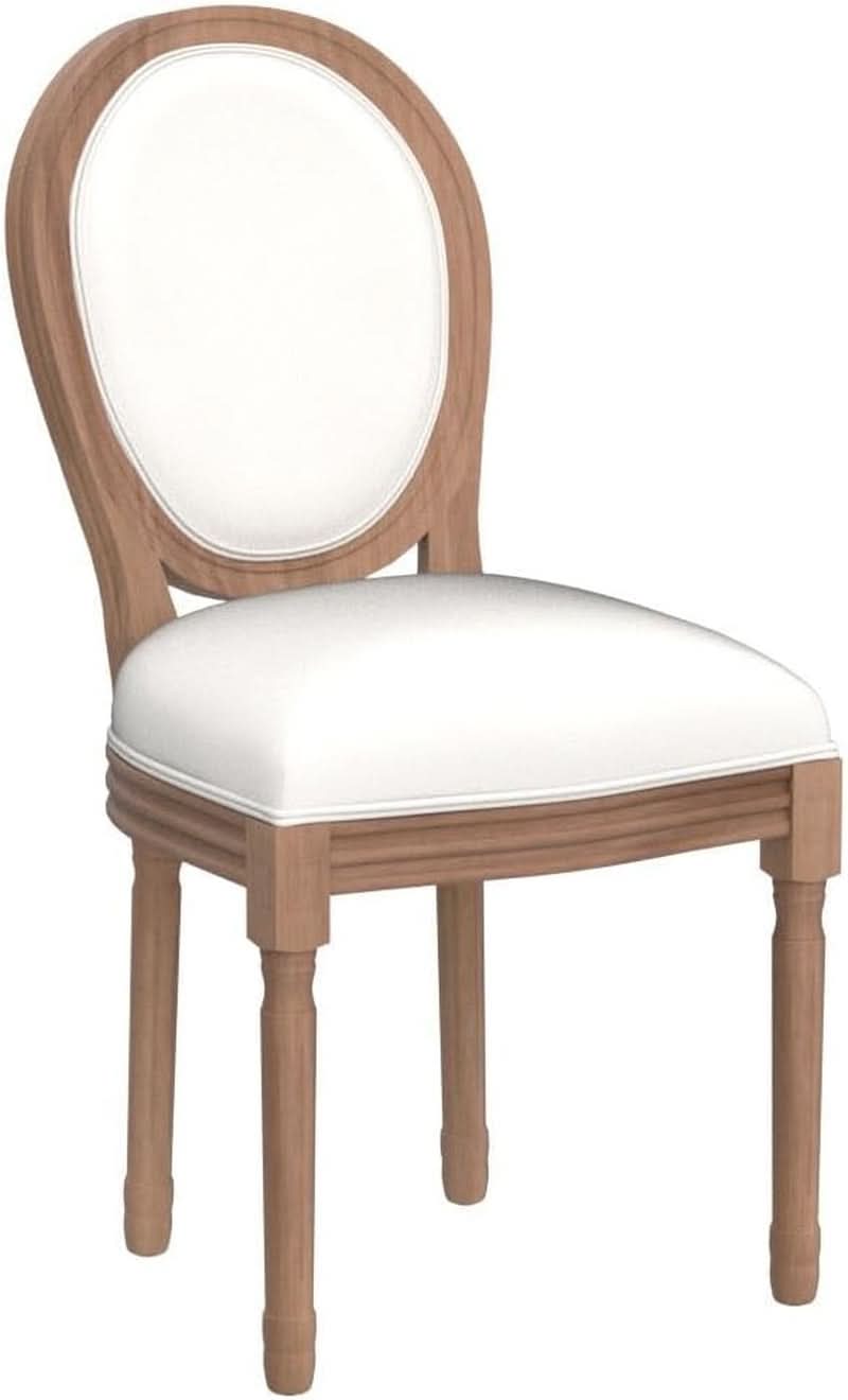 French Country Dining Chairs Beige Upholstered Set Of 6