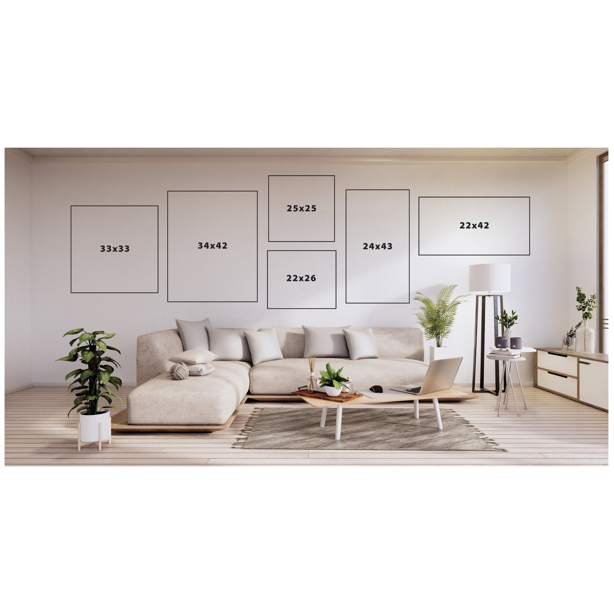 Wooded Landscape after 1648 Antonie Waterloo Linen Panel 3 Piece Framed Wall Art Print Set by Nostalgia Prints