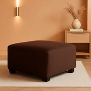Ottoman Dark Brown Textured Stripe Statement Piece