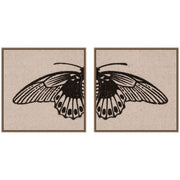 Vlinder 1901 Julie de Graag No. 1 & No. 2 2 Piece Framed Canvas Wall Art Set by Nostalgia Prints