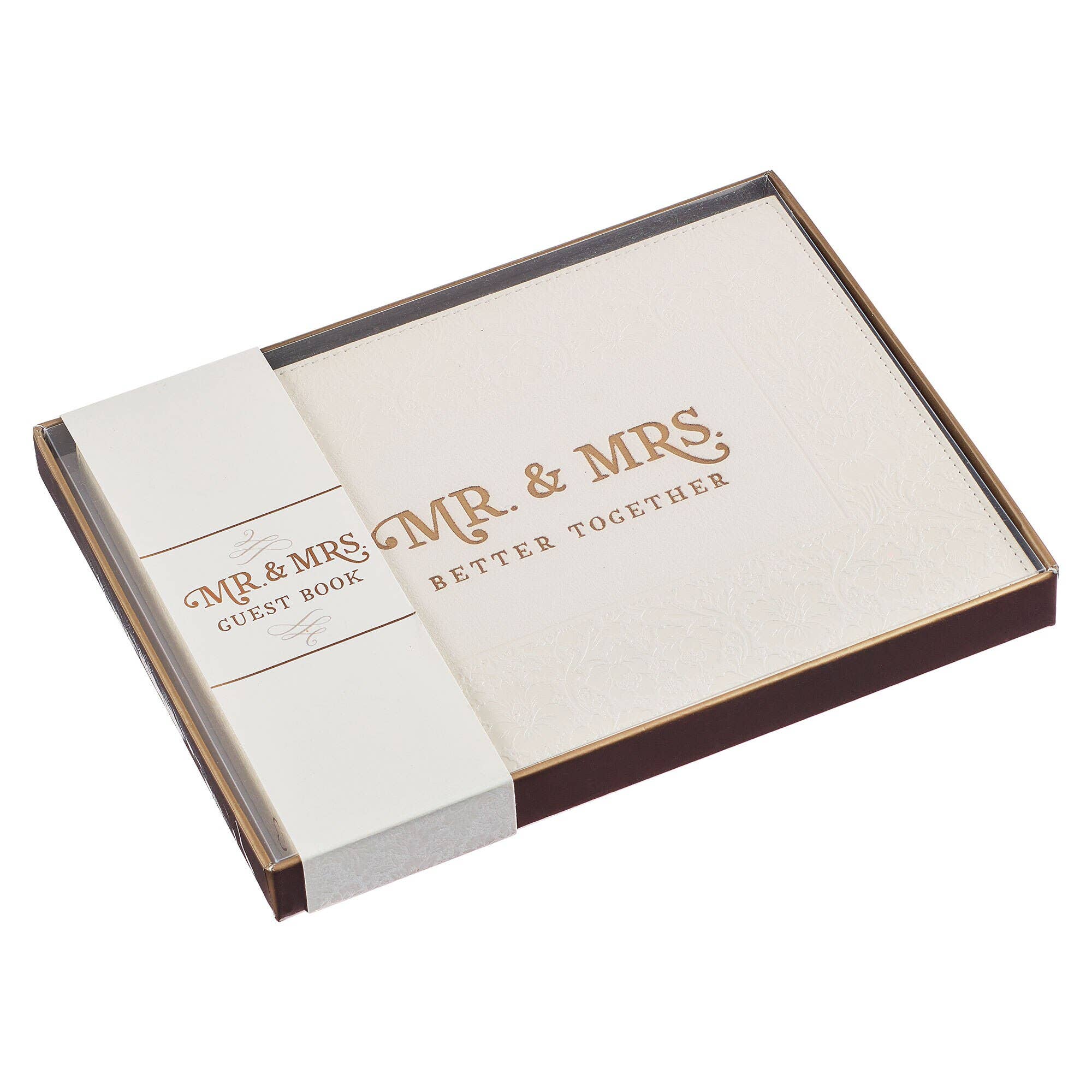 Guest Book White/Gold Mr. & Mrs. Better Together