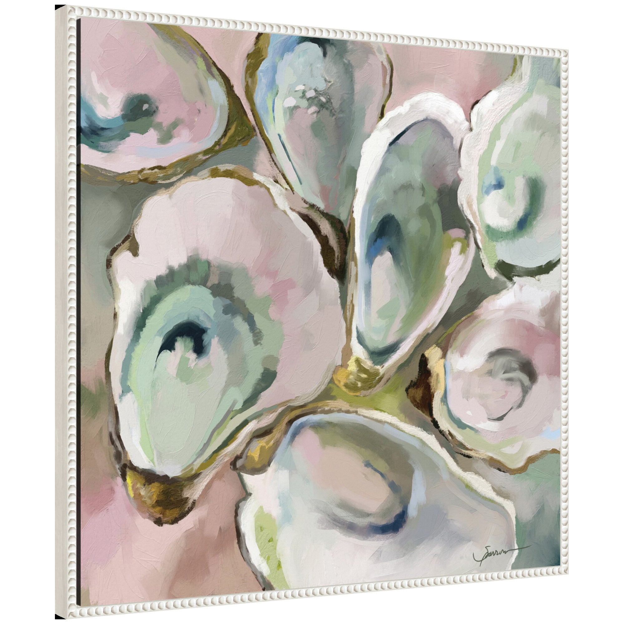 Sylvie Oyster Roast 2 Framed Canvas by Mary Sparrow
