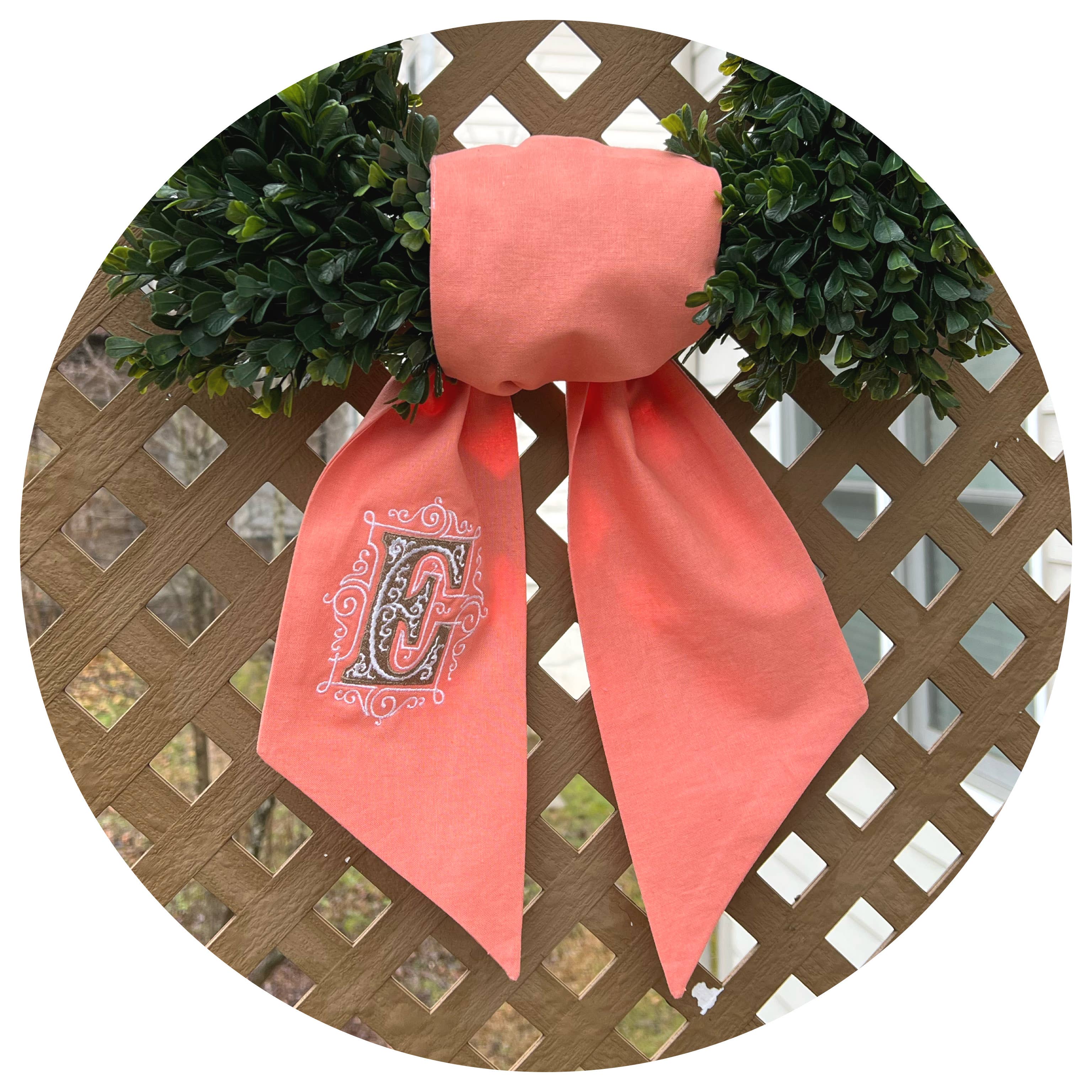 Linen Sashes: Mango / 54 inches