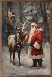 Santa And Reindeer Color: 5 x 8 x 1.5