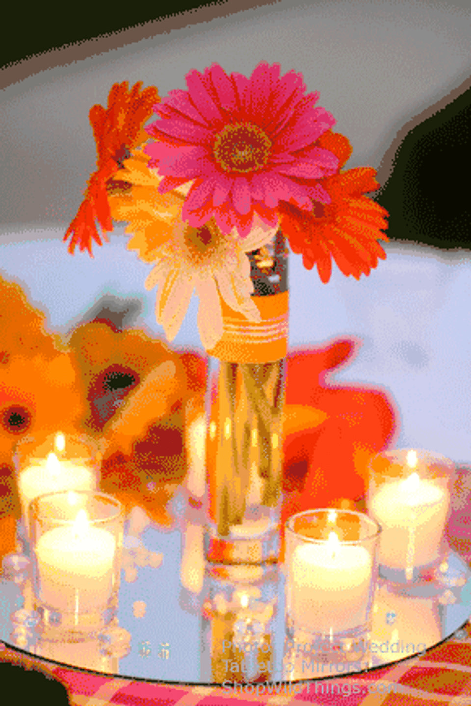 Centerpiece Mirror- Round Glass 11.75"