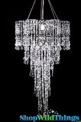Chandelier Anastasia - SILVER Large Beaded Decoration