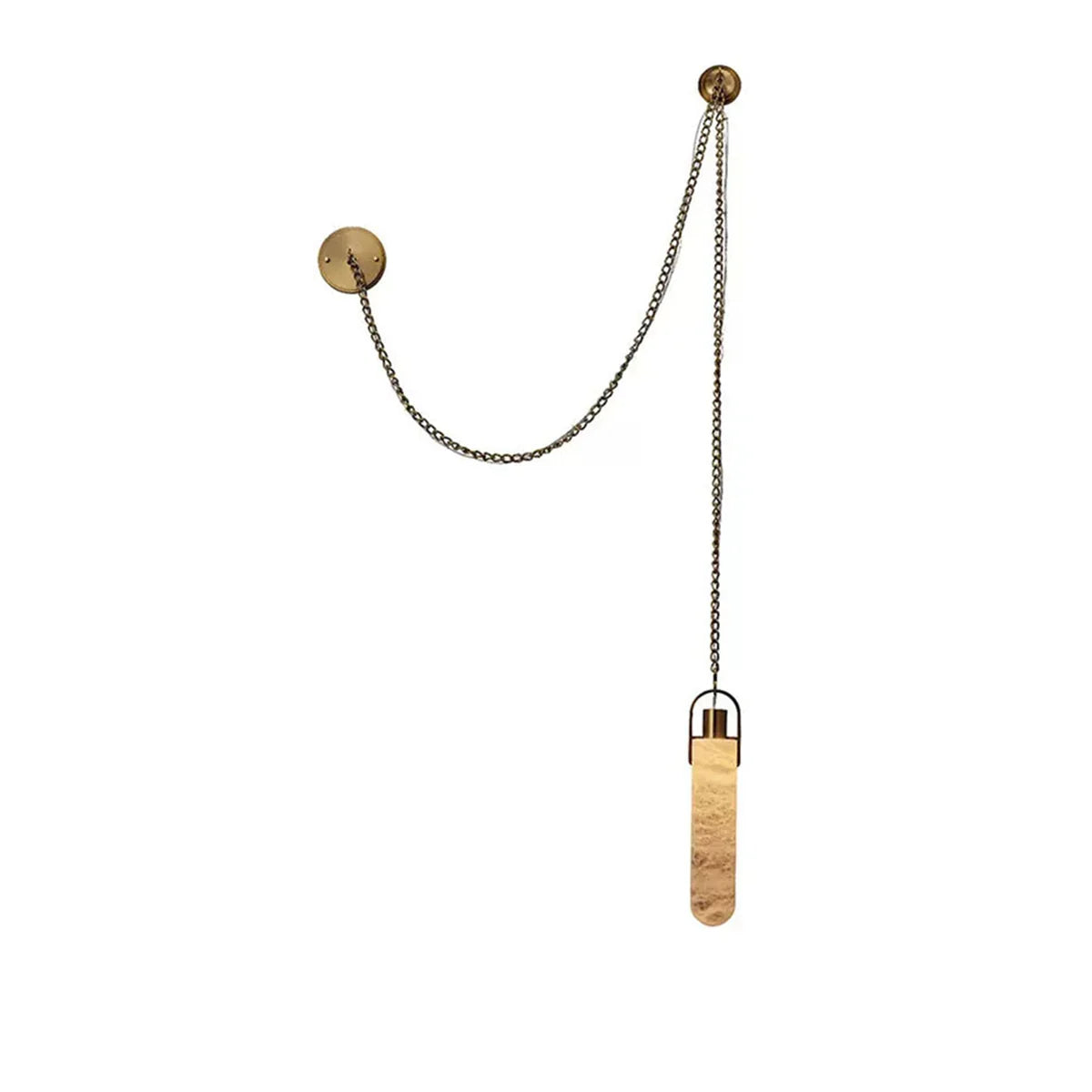 Cylindrical Alabaster Draped Chain Chandelier