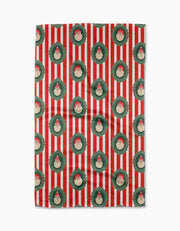 Striped Santa Tea Towel