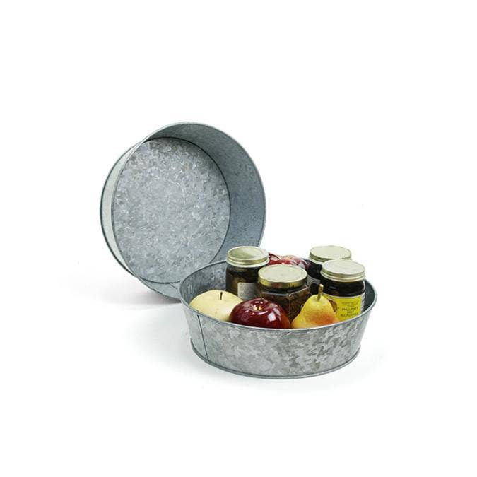 Round Galvanized Tub with No Handles