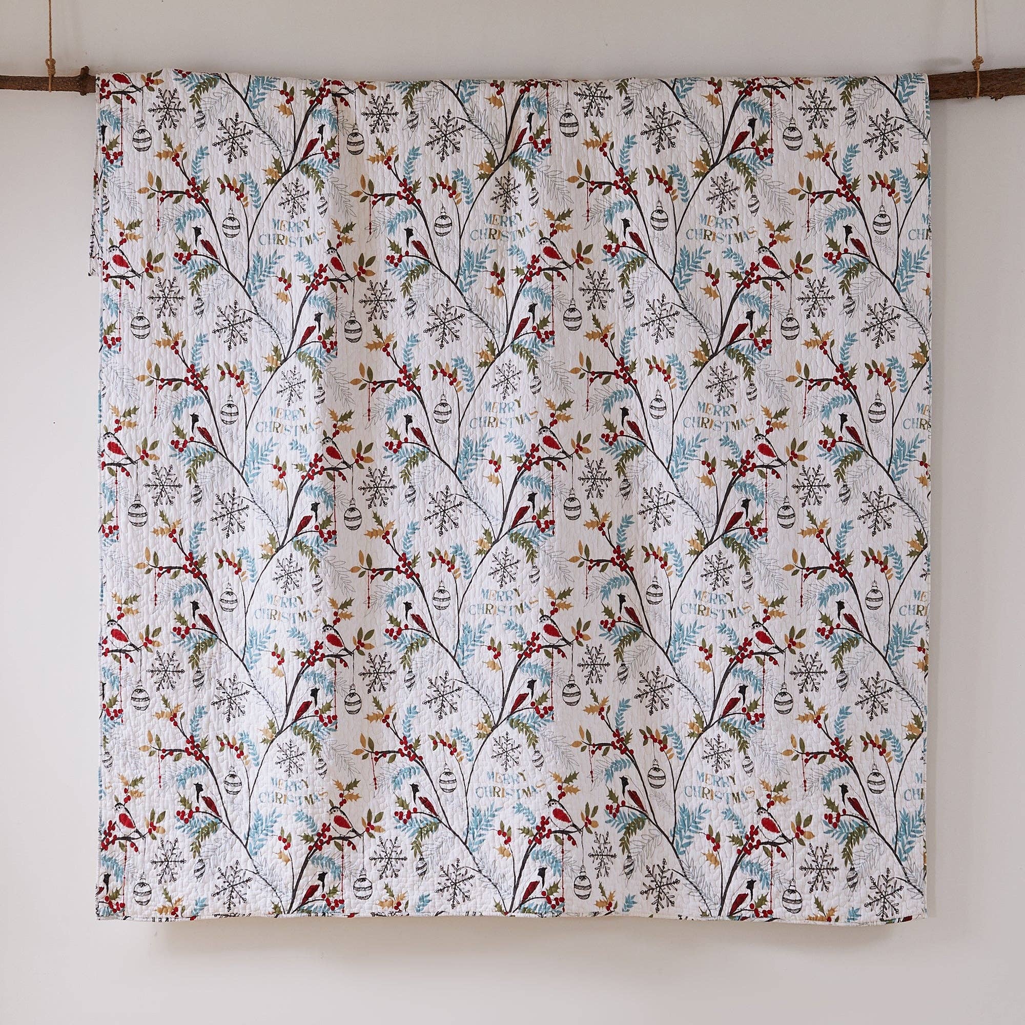 Mistletoe Quilt: Teal / King/Cal King