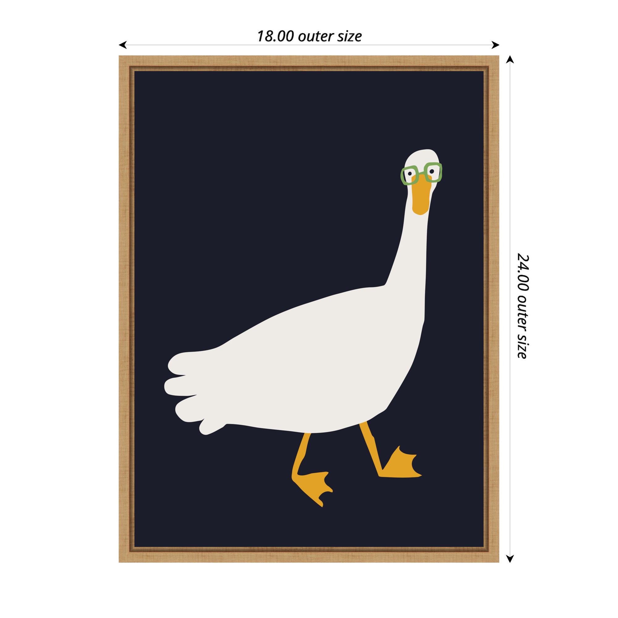 Sylvie Farm Duck Framed Canvas by Hannah Beisang