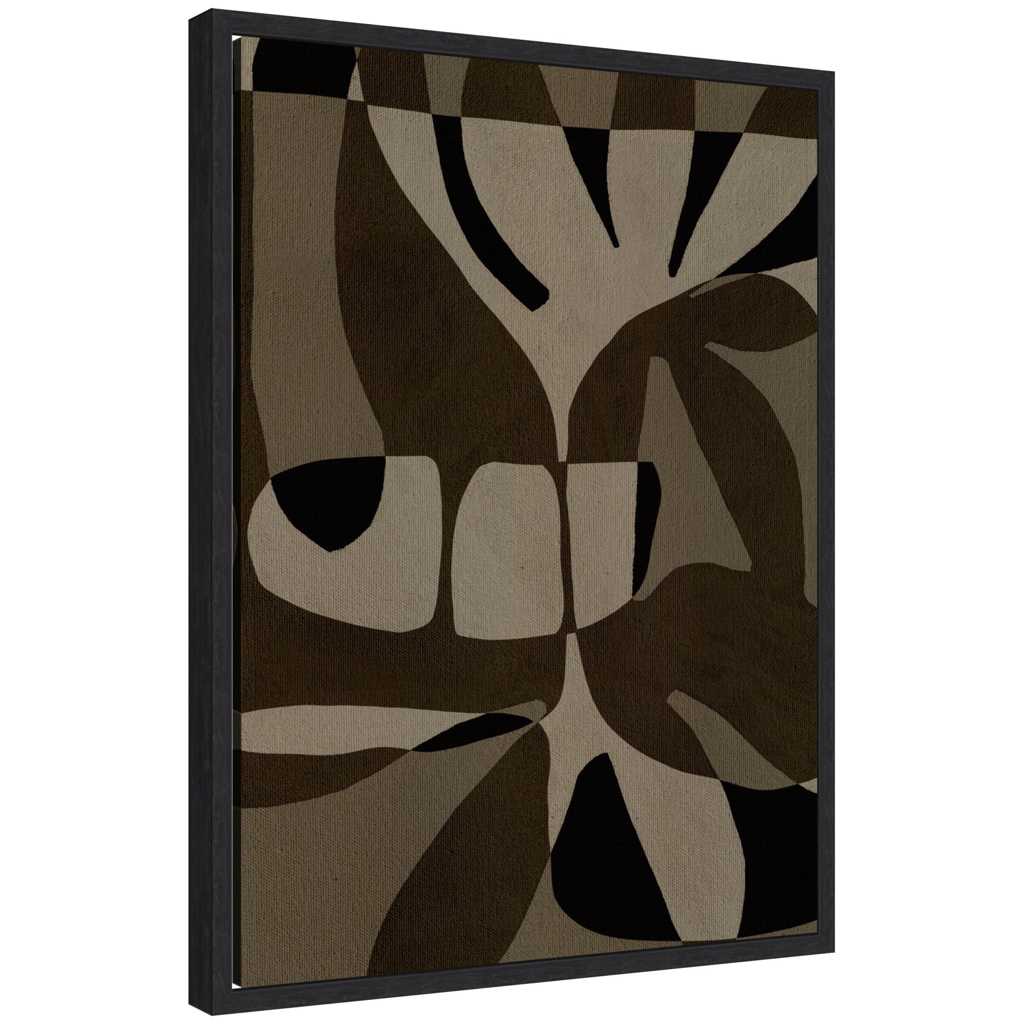 Sylvie Contour 2 Framed Canvas by Shatha Al Dafai