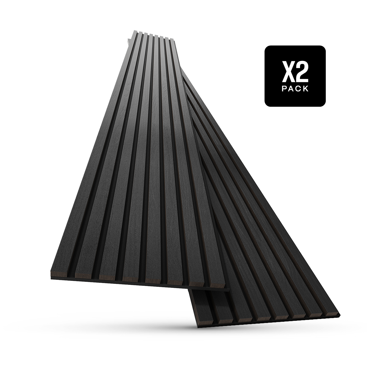 Acoustic Slat Panels: Natural Walnut / [2pcs] 94.5" x 12.6"