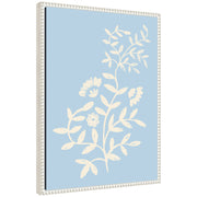 Country Chintz Botanical Pale Blue by Vicky Yorke Framed Canvas Wall Art Print