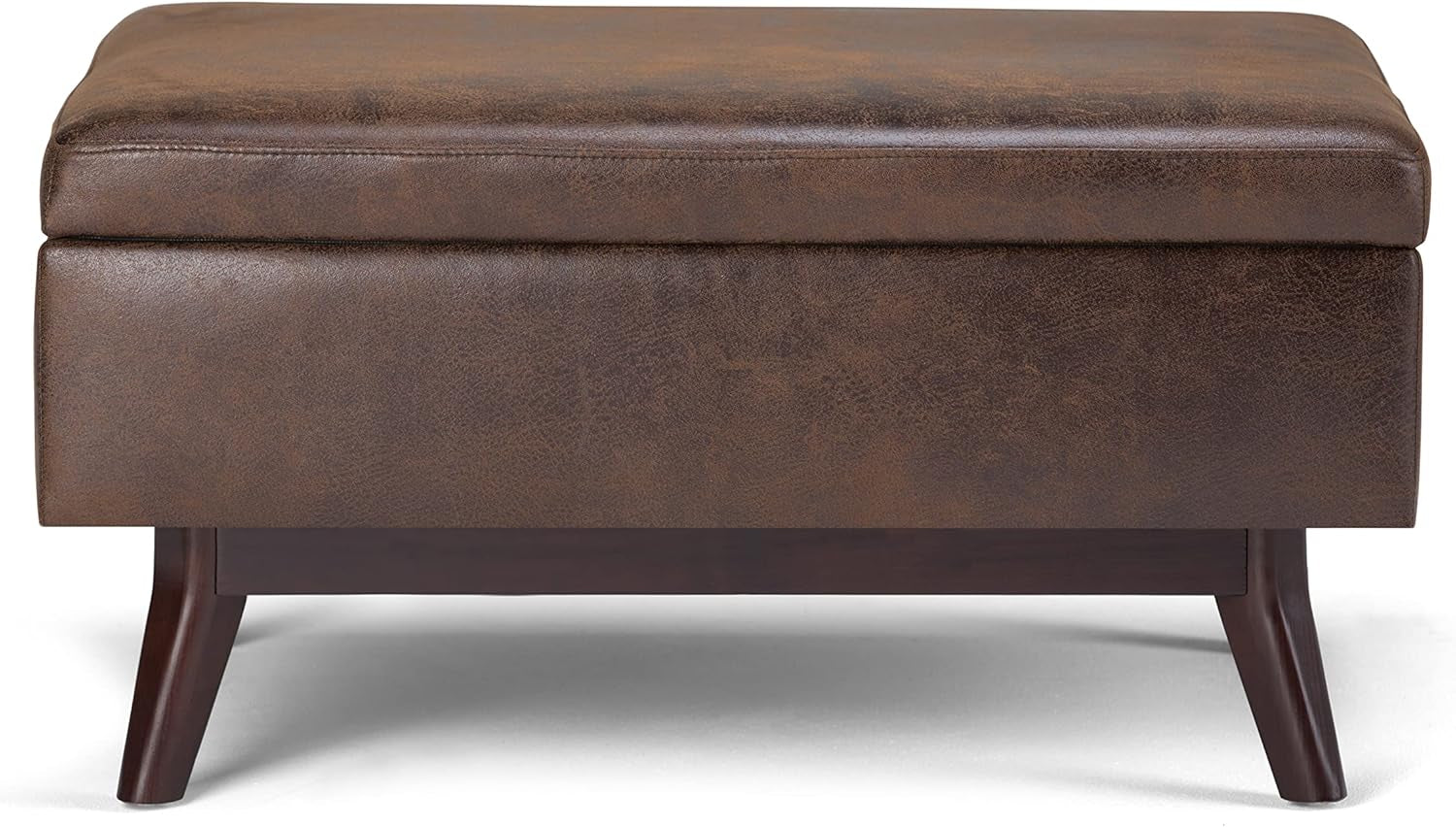 Owen 34 Distressed Chestnut Brown Coffee Table Ottoman