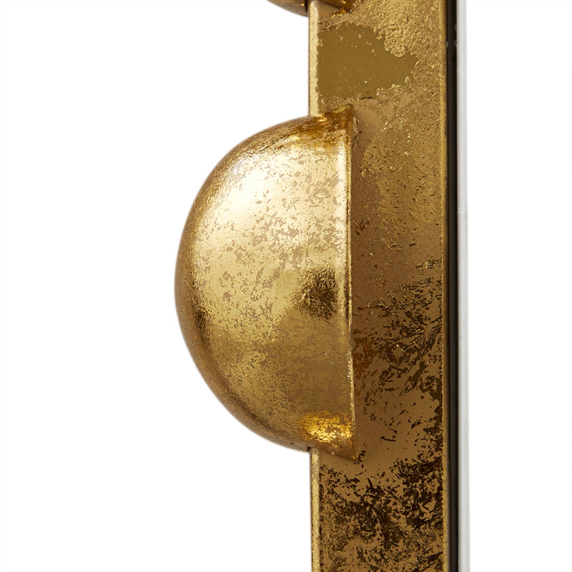 Round Iron Framed Wall Decor Mirror, Gold: Large 27"