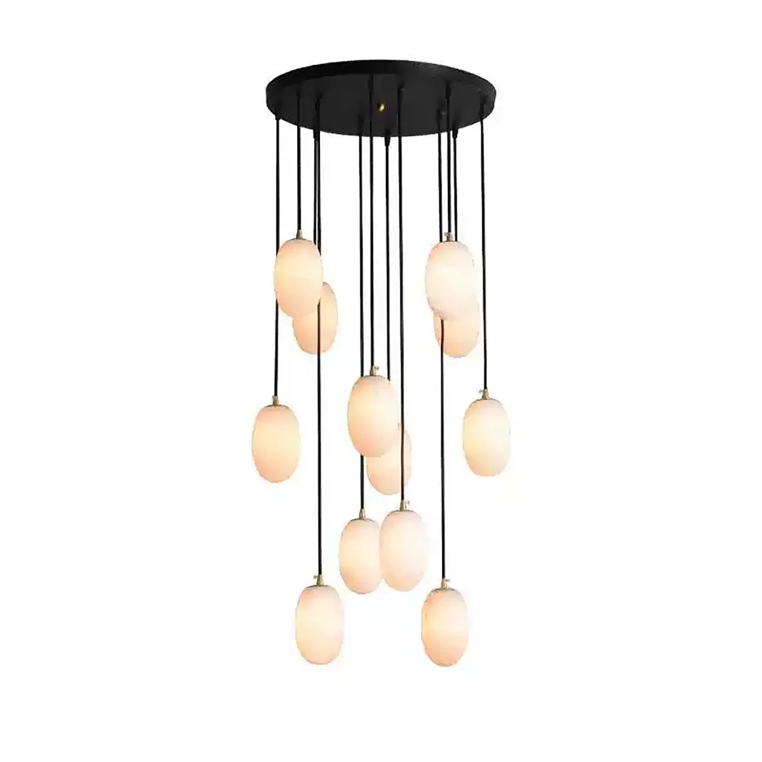 Egg-Shaped Alabaster Chandelier