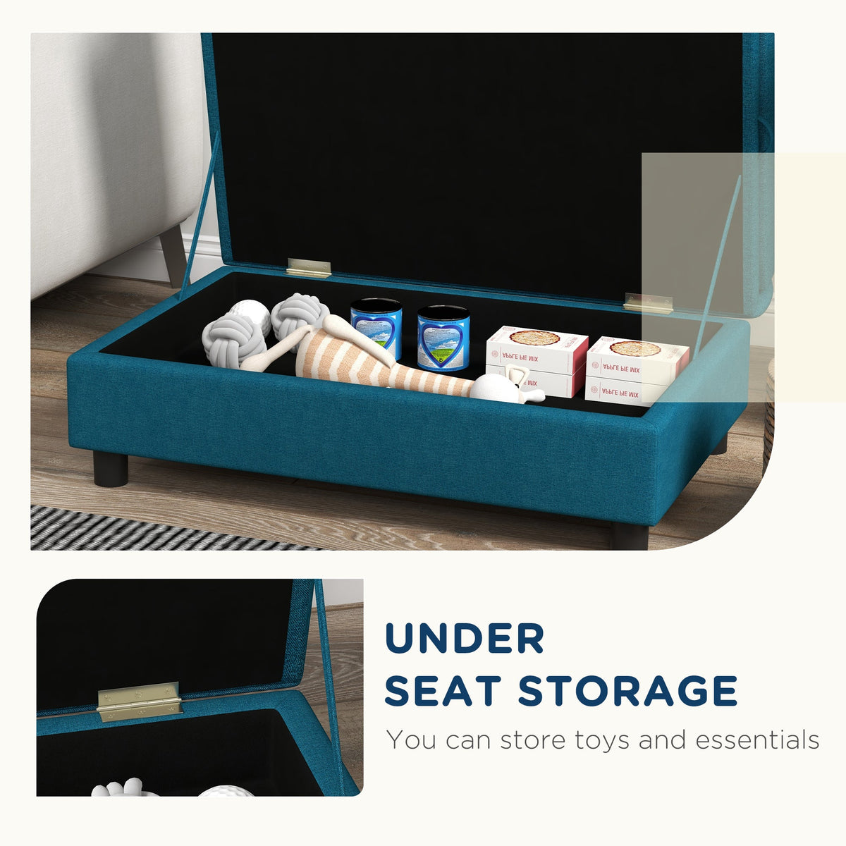 Elevated Pet Sofa Bed with Storage - Small & Medium Dogs