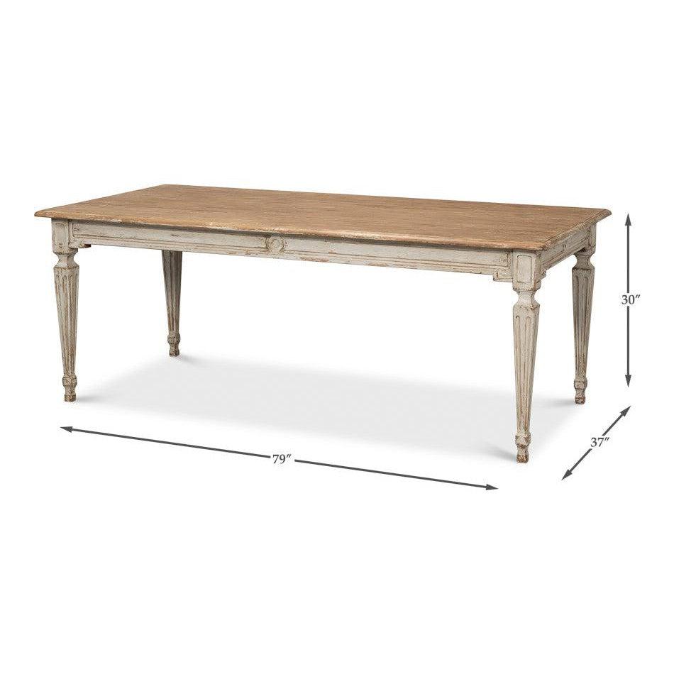 Elise Dining Table, Grey - White Glove Included
