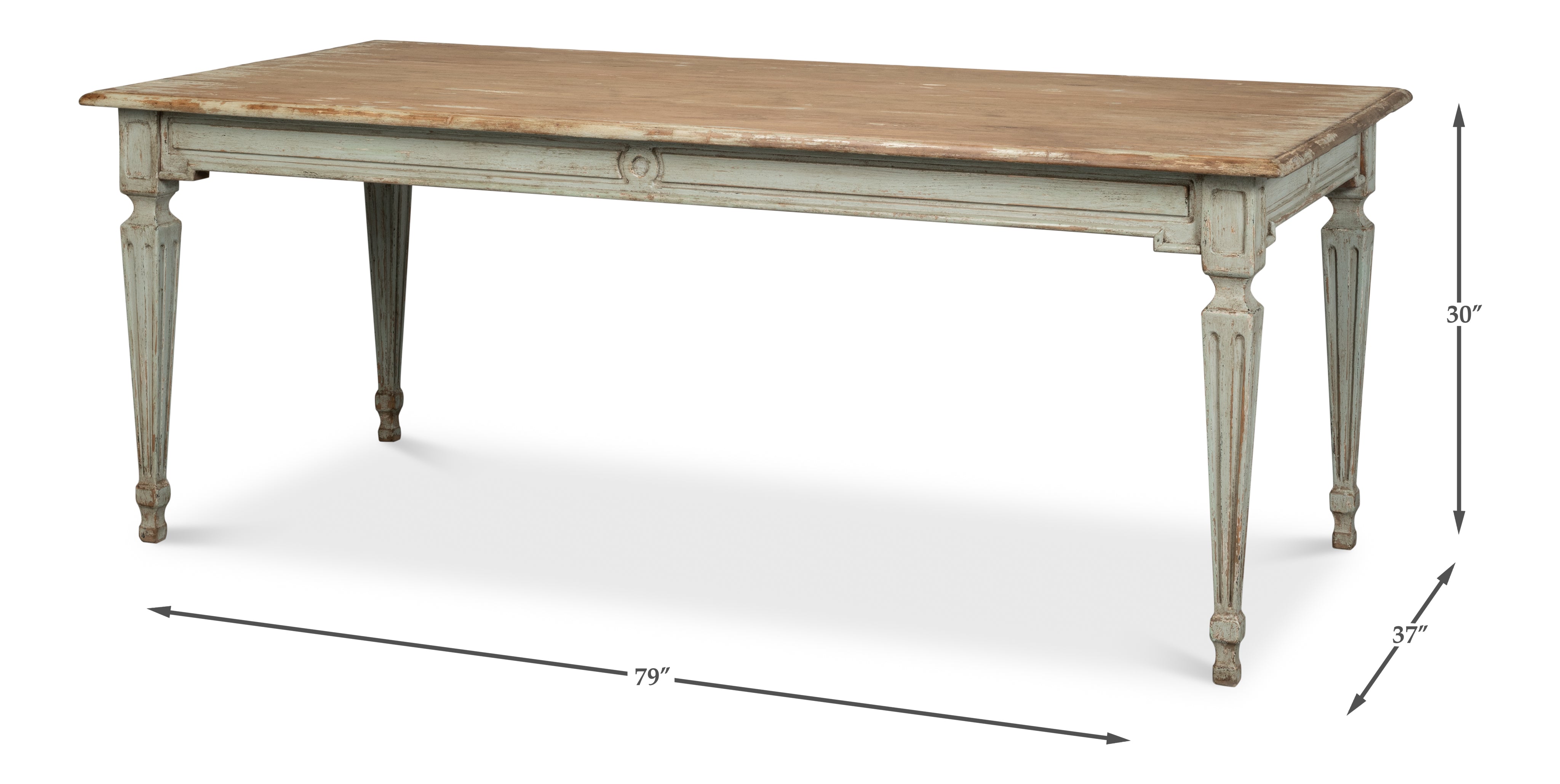 Elise Dining Table, Sage - White Glove Included