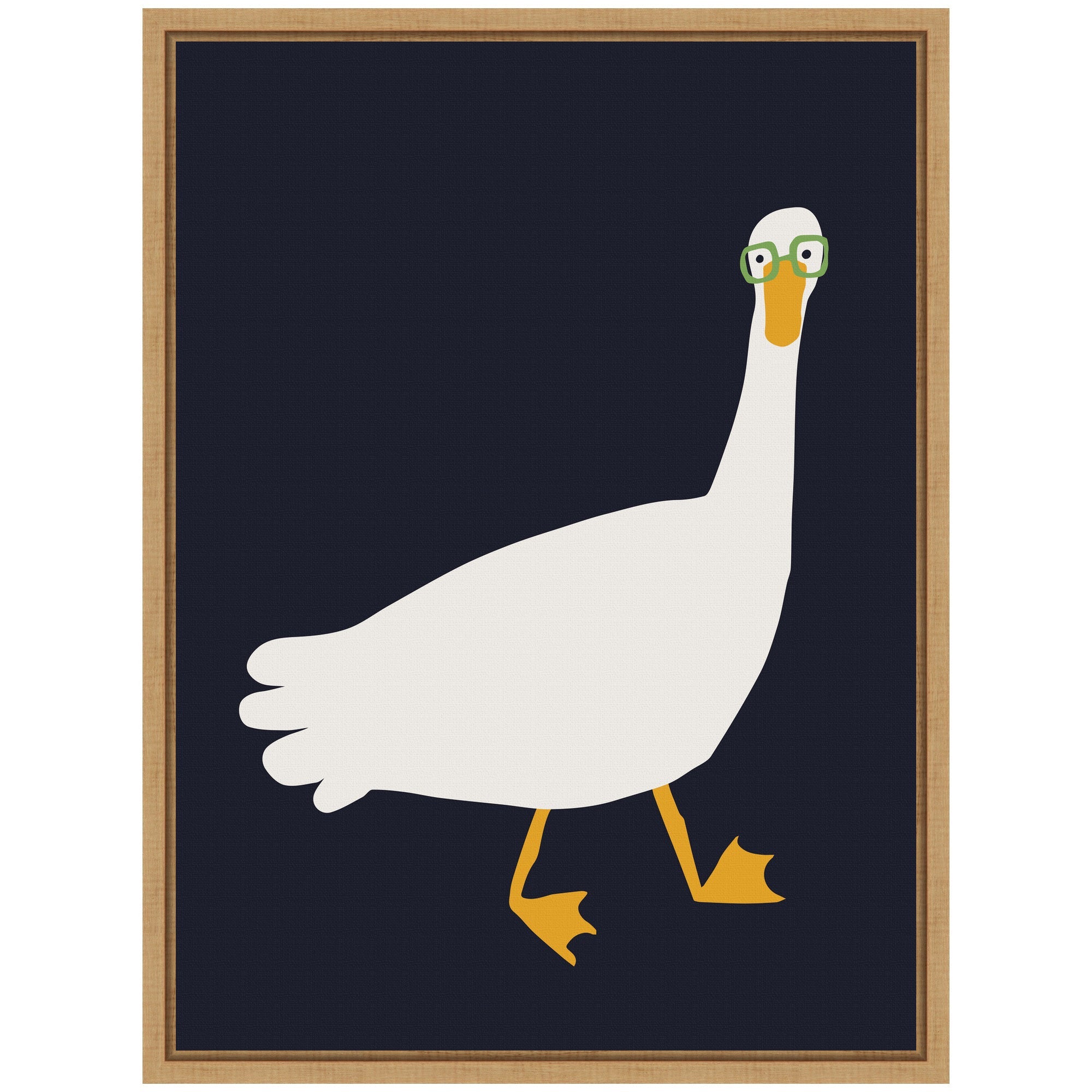 Sylvie Farm Duck Framed Canvas by Hannah Beisang