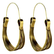 Nara Wire Loop Earring, Brass