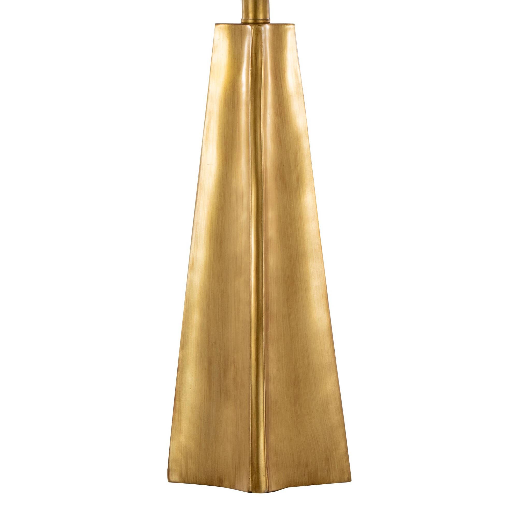 Pompeii 29" Polyresin Table Lamp: Gold Poyresin, White Linen