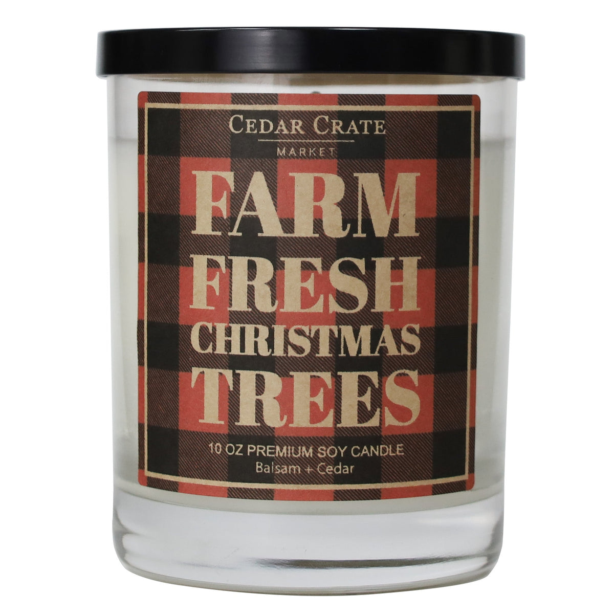 Holiday Candles - Farm Fresh Christmas Trees Buffalo Plaid