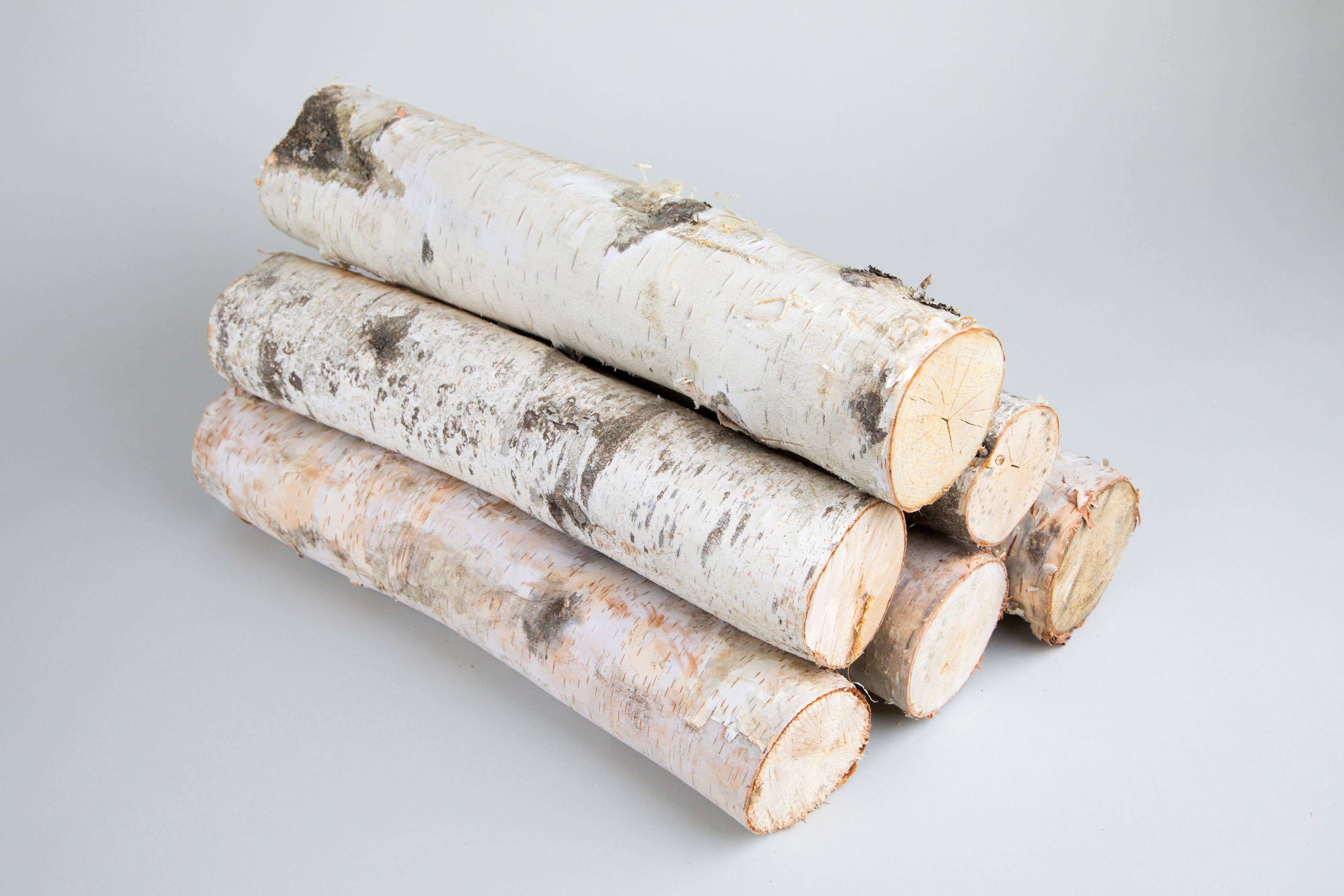 Natural Birch Logs 18–24 Inches Long: 1-2.5 Inch Diameter