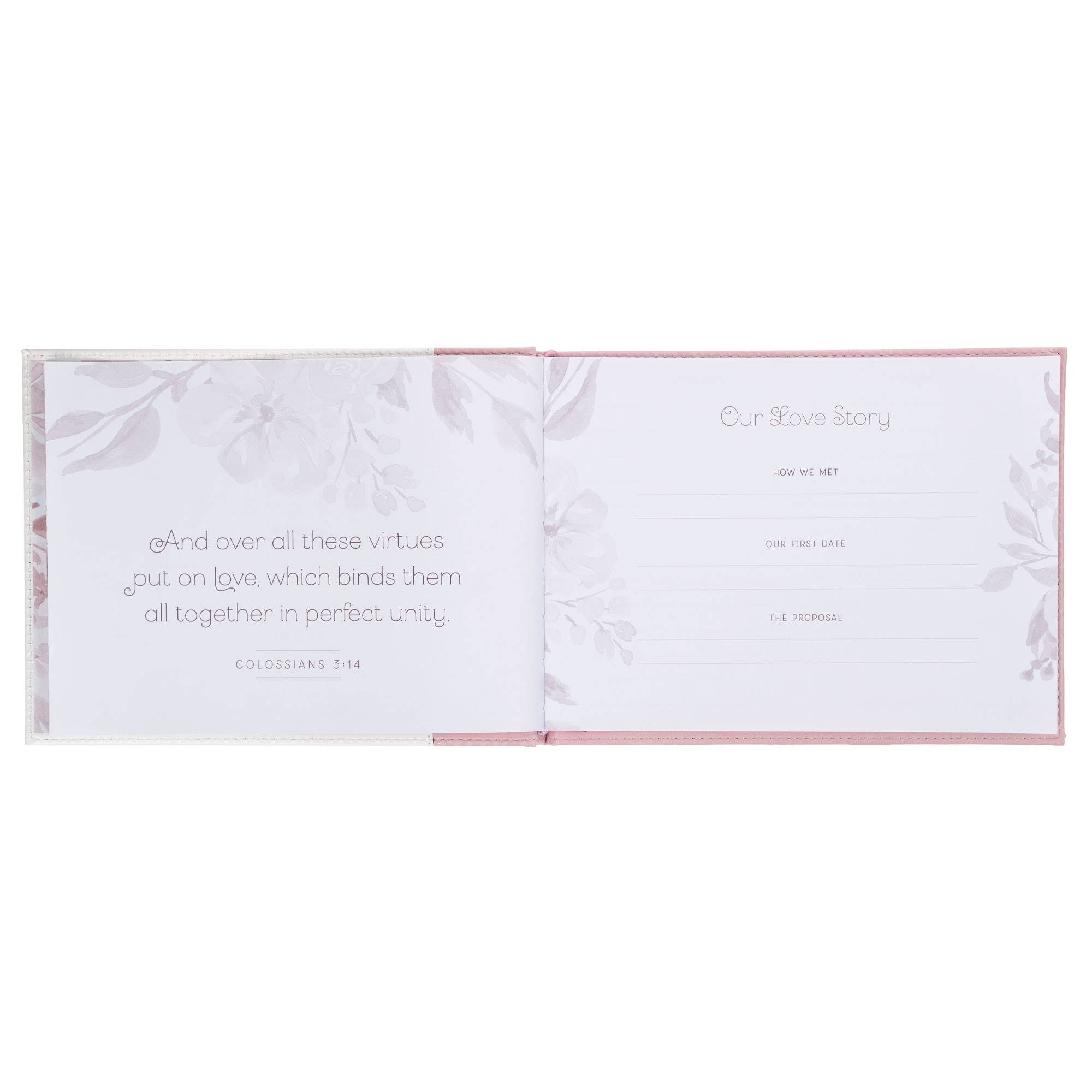 Guest Book Pink/White Floral Mr. & Mrs.