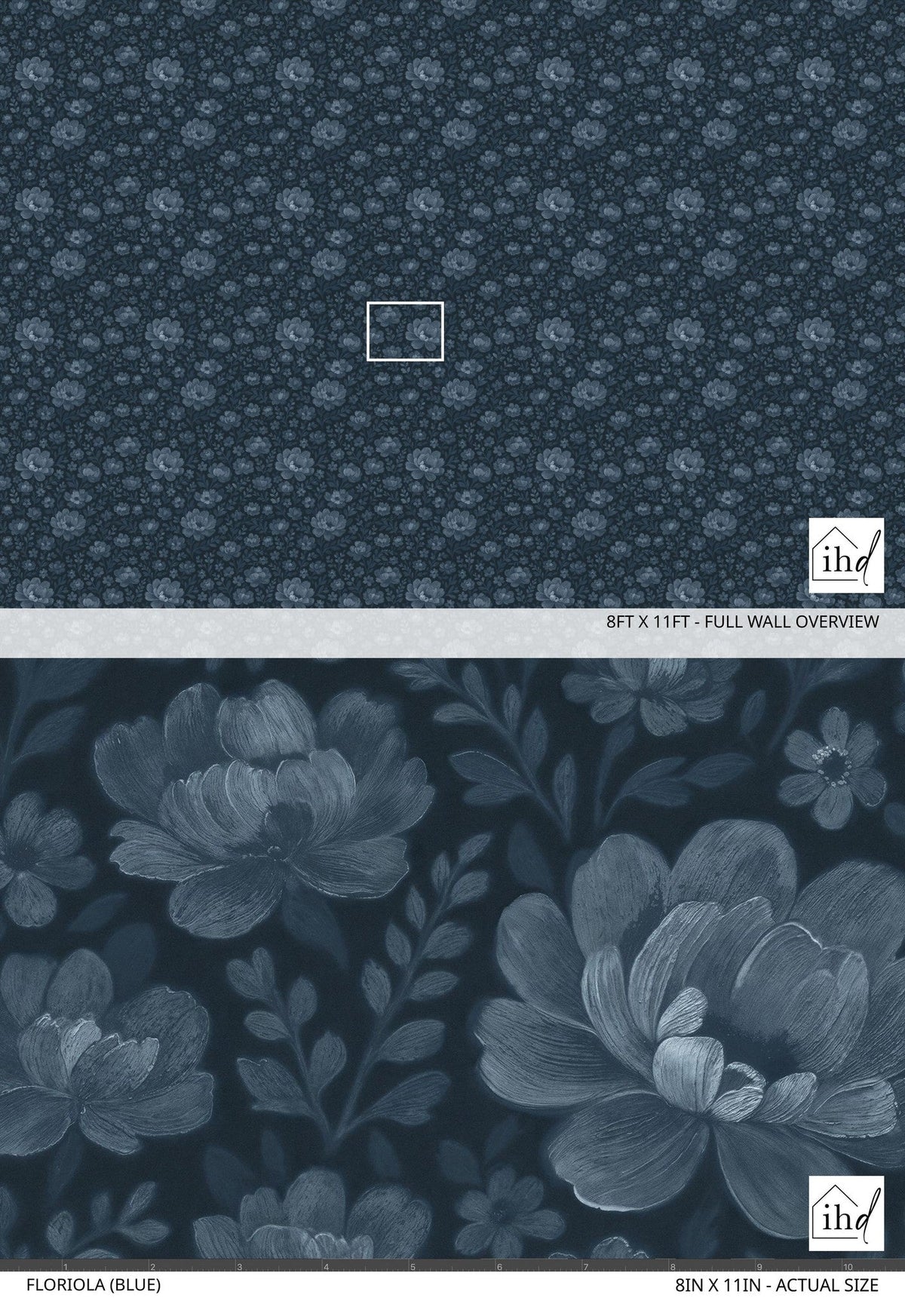 Floriola (Blue) Wallpaper