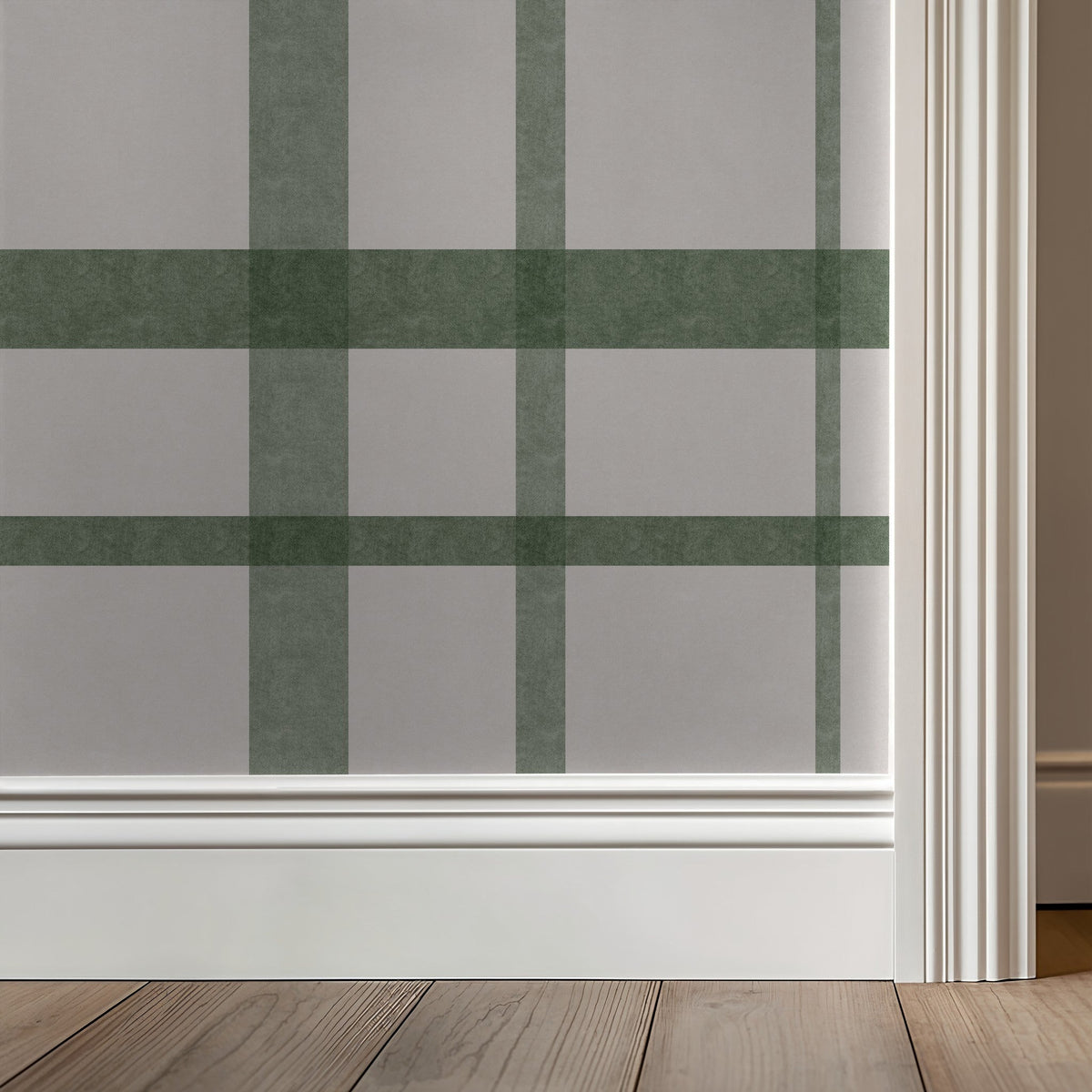 Ashford Plaid (Green) Wallpaper