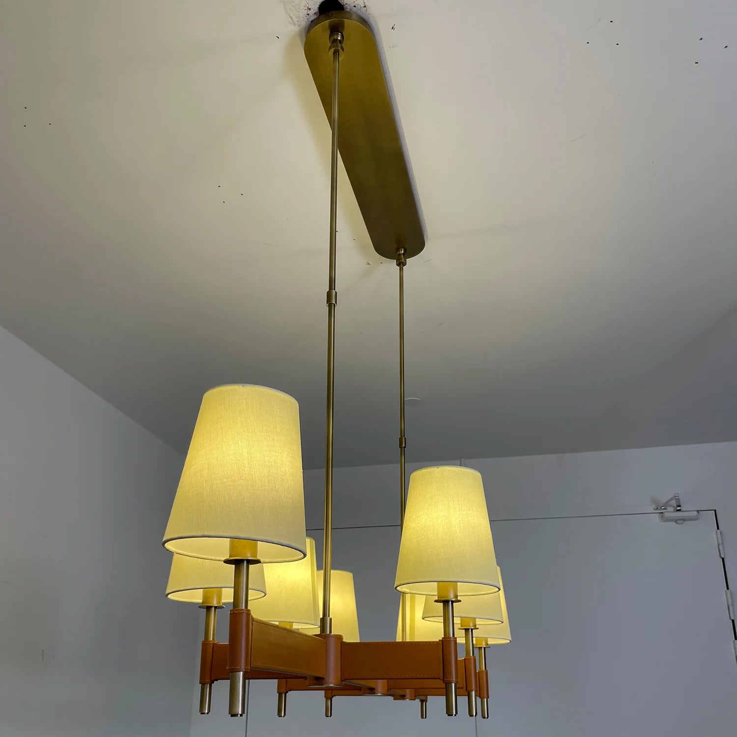 Bramley Leather & Copper Chandelier