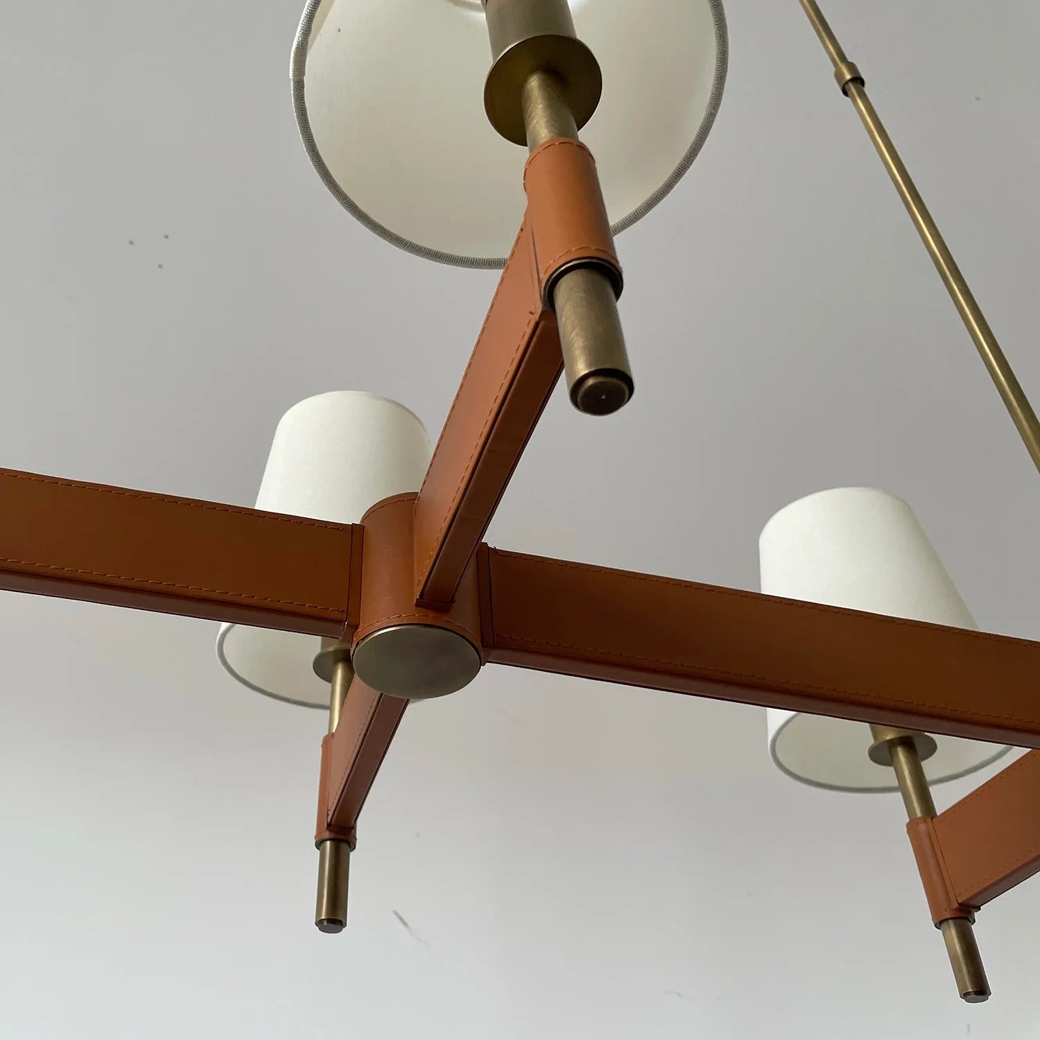 Bramley Leather & Copper Chandelier