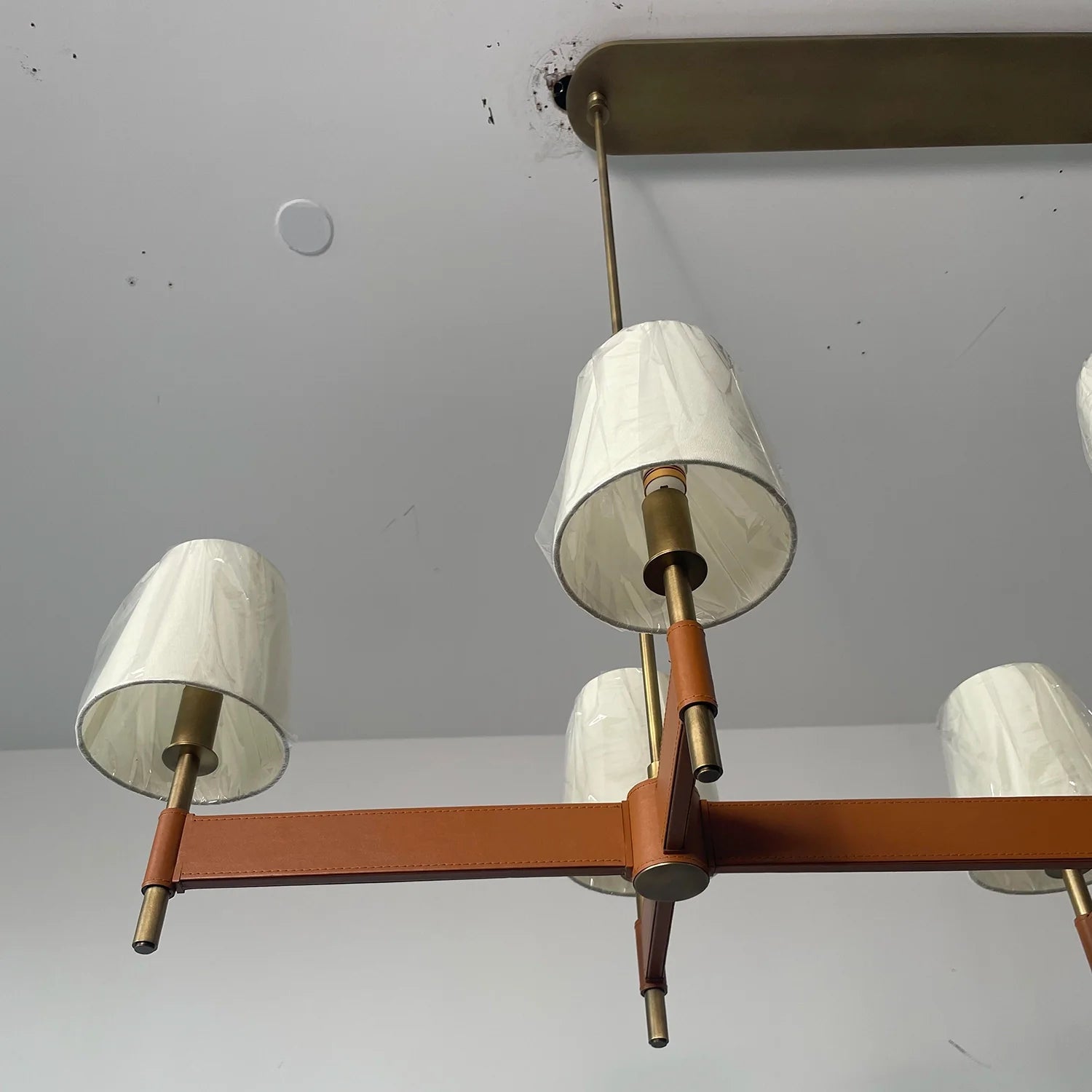 Bramley Leather & Copper Chandelier